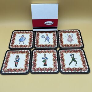 Boxed Set Of 6 Pimpernel NUTCRACKER 4.25” Coasters Christmas